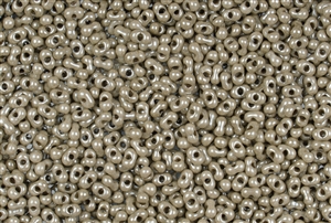 2x4mm Matsuno Japanese Peanut / Farfalle Beads - Opaque Khaki Luster #4017