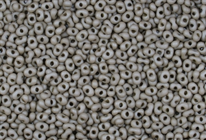 2x4mm Matsuno Japanese Peanut / Farfalle Beads - Opaque Khaki Luster Matte #4017MA