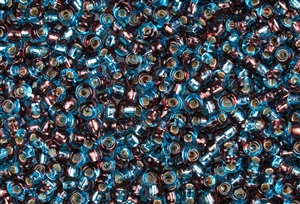 5/0 Miyuki Japanese Seed Beads - Two-Tone Rococo Aquamarine and Amethyst Silver Lined  #3938