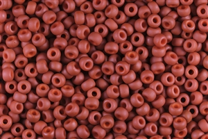 6/0 Miyuki Japanese Seed Beads - Opaque Orange Terra Cotta Matte #1236