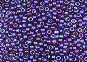 6/0 Miyuki Japanese Seed Beads - Transparent Wildberry Iris Luster #2291