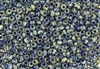 6/0 Miyuki Japanese Seed Beads - Opaque Cobalt Picasso #4518