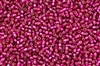 8/0 Miyuki Japanese Seed Beads - Hot Pink Silver Lined Square Hole #40