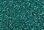 8/0 Miyuki Japanese Seed Beads - Teal Silver Lined Square Hole #51