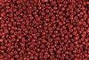 8/0 Miyuki Japanese Seed Beads - Dyed Opaque Earth Tone Red Marbled Orange #1463