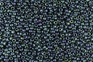 8/0 Miyuki Japanese Seed Beads - Teal Iris Metallic Matte #2064