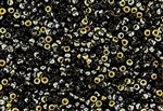 8/0 Miyuki Japanese Seed Beads with Czech Coating - Black Marea