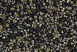 8/0 Miyuki Japanese Seed Beads with Czech Coating - Black Valentinite Matte