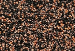 8/0 Miyuki Japanese Seed Beads with Czech Coating - Black Sunset Matte