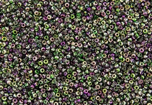 8/0 Miyuki Japanese Seed Beads with Czech Coating - Crystal Magic Orchid