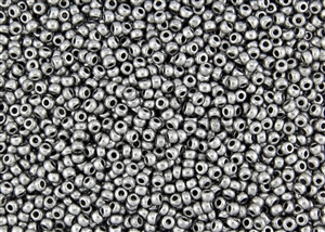 8/0 Miyuki Japanese Seed Beads with Czech Coating - Aluminum Silver