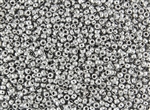 8/0 Miyuki Japanese Seed Beads with Czech Coating - Silver Metallic Covered Crystal