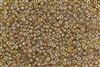8/0 Miyuki Japanese Seed Beads with Czech Coating - Crystal Brown Rainbow