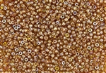 8/0 Miyuki Japanese Seed Beads with Czech Coating - Crystal Orange Rainbow