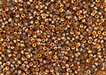 8/0 Miyuki Japanese Seed Beads with Czech Coating - Crystal Sunset Matte