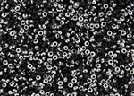 8/0 Miyuki Japanese Seed Beads with Czech Coating - Black Silver Metallic