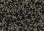 8/0 Miyuki Japanese Seed Beads with Czech Coating - Black Vitrail