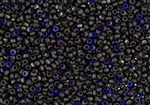 8/0 Miyuki Japanese Seed Beads with Czech Coating - Black Azuro Matte