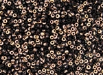 8/0 Miyuki Japanese Seed Beads with Czech Coating - Black Capri/Apollo Matte