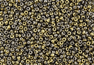 8/0 Miyuki Japanese Seed Beads with Czech Coating - Black California Graphite