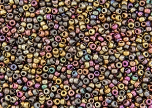 8/0 Miyuki Japanese Seed Beads with Czech Coating - Violet Rainbow Metallic Matte