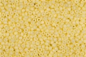 8/0 Miyuki Japanese Seed Beads - Duracoat Dyed Opaque Light Lemon Ice #D4451