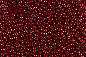 8/0 Miyuki Japanese Seed Beads - Duracoat Dyed Opaque Coffee Cherry Maroon #D4470