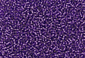 11/0 Miyuki Japanese Seed Beads - Purple Poppy Silver Lined #26