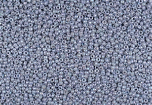 11/0 Miyuki Japanese Seed Beads - Opaque Grey Rainbow #489