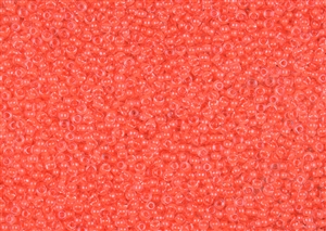 11/0 Miyuki Japanese Seed Beads - Luminous Neon Coral #1122