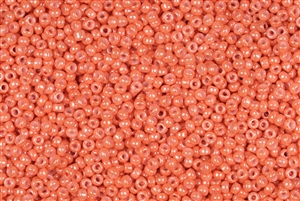 11/0 Miyuki Japanese Seed Beads - Dyed Opaque Peach Luster #1363L