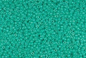 11/0 Miyuki Japanese Seed Beads - Dyed Opaque Bright Seafoam Green Luster #1366L