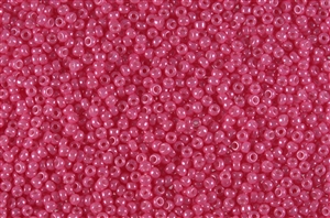 11/0 Miyuki Japanese Seed Beads - Dyed Opaque French Rose Pink Luster #1371L