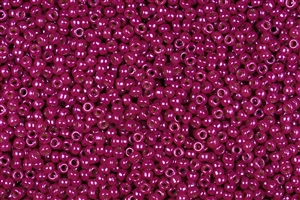 11/0 Miyuki Japanese Seed Beads - Dyed Opaque Dark Fuchsia Luster #1465L