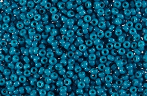 11/0 Miyuki Japanese Seed Beads - Dyed Opaque Teal Pacific Blue #1471