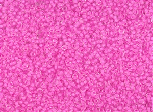 11/0 Miyuki Japanese Seed Beads - Persian Pink Lined Crystal #3595