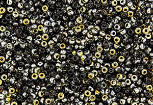 11/0 Miyuki Japanese Seed Beads with Czech Coating - Black Marea