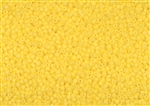 11/0 Miyuki Japanese Seed Beads - Dyed Opaque Daffodil Yellow Frosted #4761