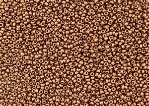 11/0 Miyuki Japanese Seed Beads with Czech Coating - Copper Metallic Matte