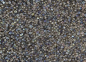 11/0 Miyuki Japanese Seed Beads with Czech Coating - Crystal Graphite Rainbow