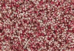 11/0 Miyuki Japanese Seed Beads with Czech Coating - White Opaque Funky Wine