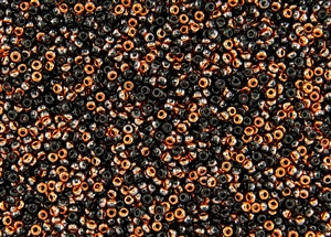 11/0 Miyuki Japanese Seed Beads with Czech Coating - Black Sunset