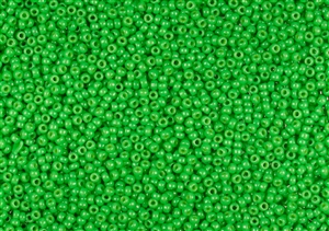 11/0 Miyuki Japanese Seed Beads - Duracoat Dyed Opaque Spring Green #D4476
