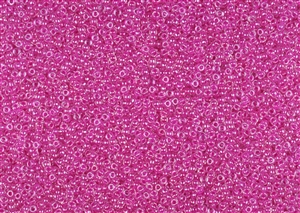 15/0 Miyuki Japanese Seed Beads - Luminous Pink Yarrow Lined Crystal #209