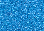 15/0 Miyuki Japanese Seed Beads - Luminous Neon Blue Lined Crystal #247