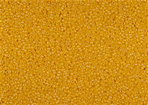 15/0 Miyuki Japanese Seed Beads - Opaque Sunflower Yellow Rainbow #404DR