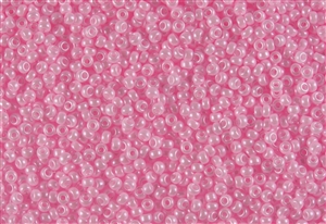 15/0 Miyuki Japanese Seed Beads - Dyed Opaque Bubblegum Pink Pearl Coat #428