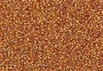 15/0 Miyuki Japanese Seed Beads - Hyacinth Orange Rainbow Silver Lined #637