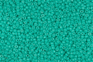 15/0 Miyuki Japanese Seed Beads - Dyed Opaque Bright Seafoam Green #1366