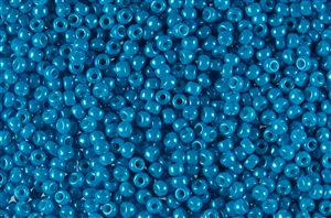 15/0 Miyuki Japanese Seed Beads - Dyed Opaque Blue Turquoise Luster #1367L